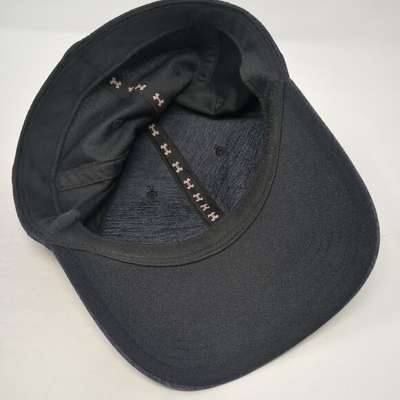 Under Armour Logo Fitted Baseball Hat Gray Large UA Pro Fit Vent Holes - Picture 7 of 9